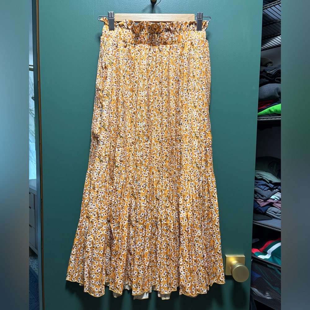 Floral Yellow Skirt